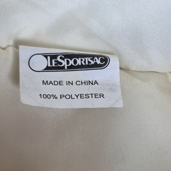 LeSportsac Summer Floral Gray / Pink Nylon Classic Adjustable Crossbody Hobo Bag - Picture 14 of 15